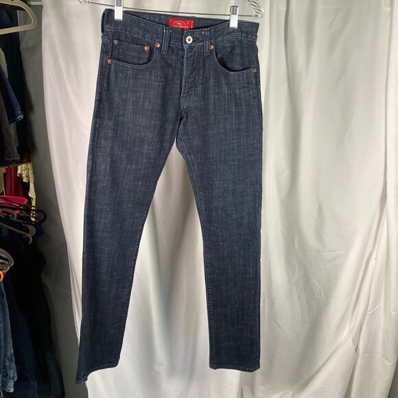 Lucky Brand 121 Heritage Slim Jeans Mens 28x32 Dark Wash Denim Mid Rise - Picture 16 of 16